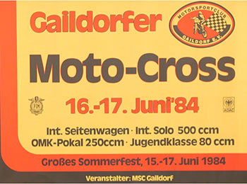 Plakate Motocross MSC Gaildorf
